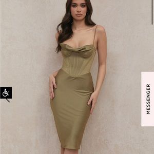 House of CB Myrna Green Midi Dress
